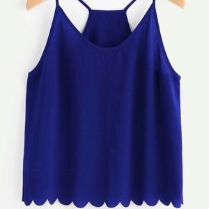 NWT Scalloped Hem Cami Top